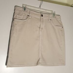Jean Khaki Mini Skirt